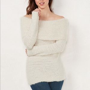 Beautiful Ivory and Gold LC Lauren Conrad Sweater